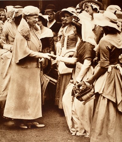 Queen Mary at the Old Westminster Market and Fair in Deans Yard, Westminster by English Photographer